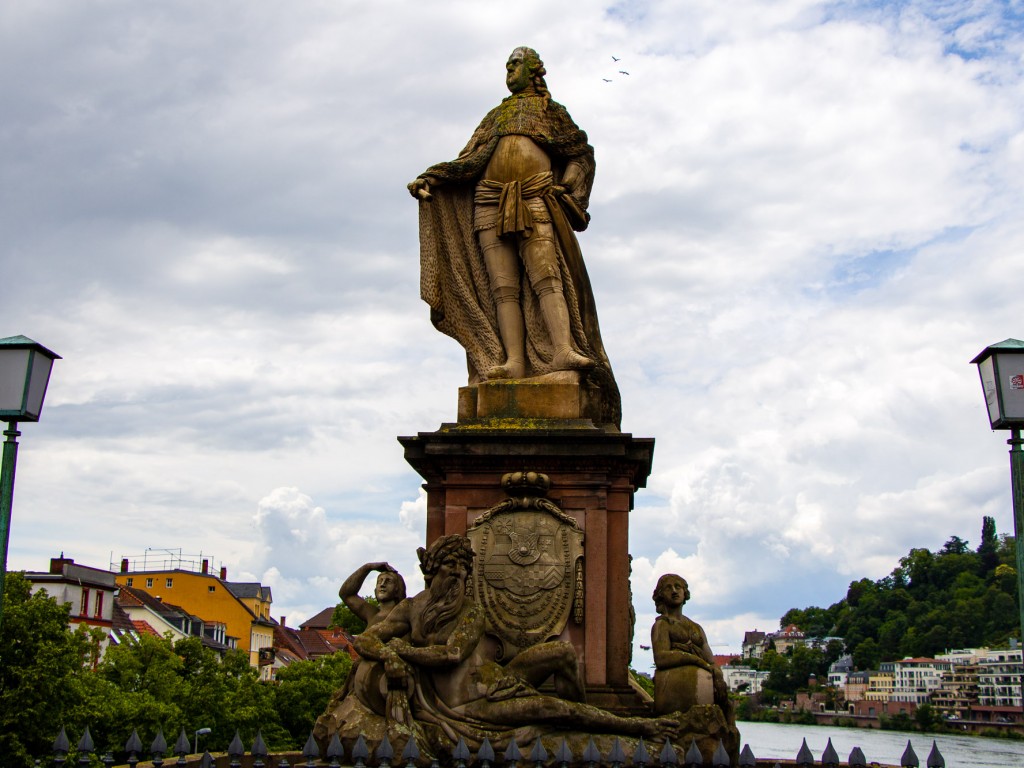 Karl Theodor Statue Alte Bruecke Heidelberg